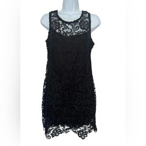 Elegant Black Lace Dress Size Small
